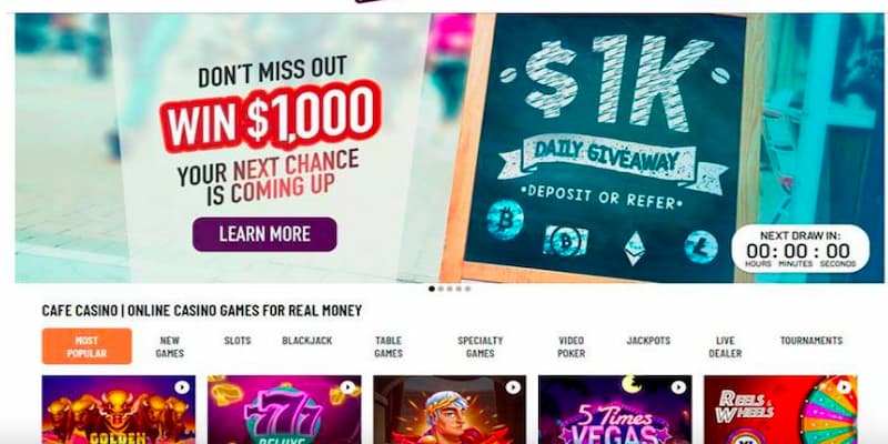 Cafe Casino games