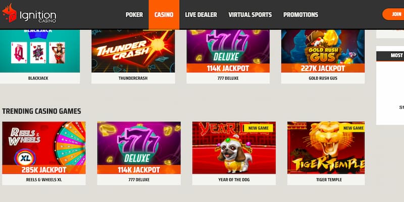 Ignition casino games